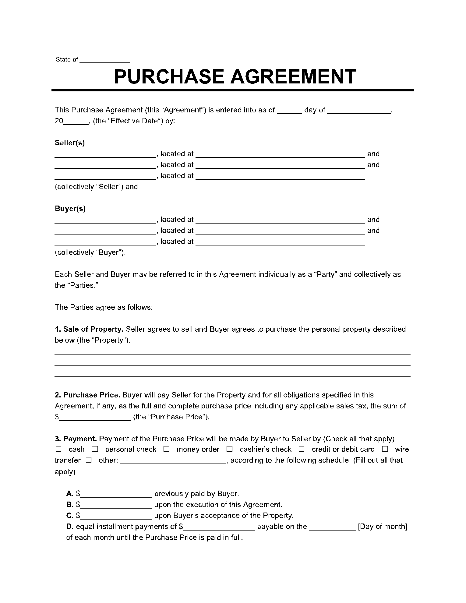Purchase Agreement